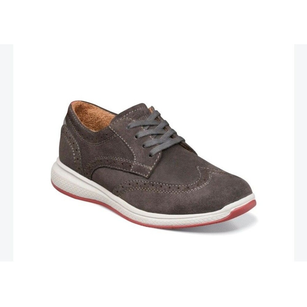 Florsheim Gray Suede Church School Dress Red Bottom Nordstrom Shoes Big Boys 7M